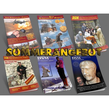 Sommerangebot: 6 Ausgaben - Das Schatzsucher Magazin - DSM 6,7,8,10,11,12